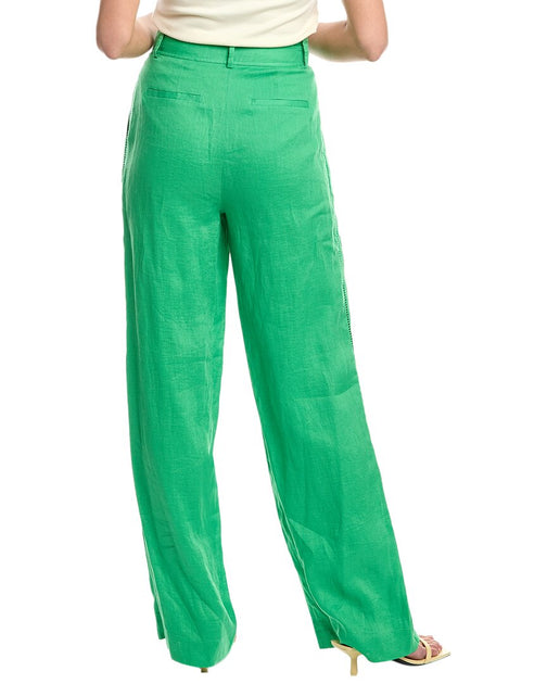 Simkhai Tavar Linen Pant Green US 2 3
