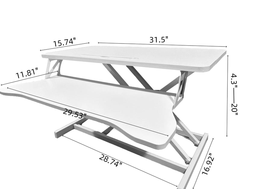 Natti 32 Inch Desk Converter White 4