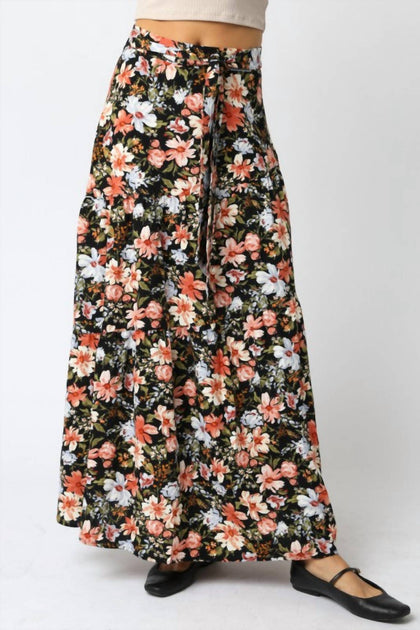OLIVACEOUS Ayla Maxi Skirt Black Large 2