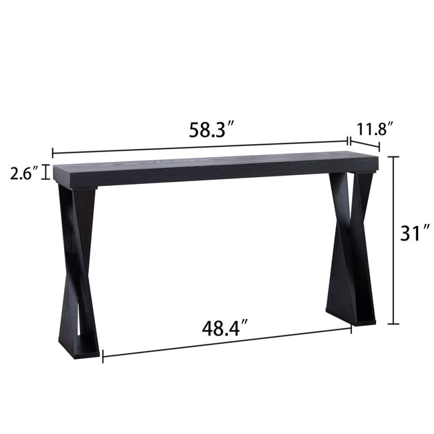 GOODSILO Modern Console Table Black 4