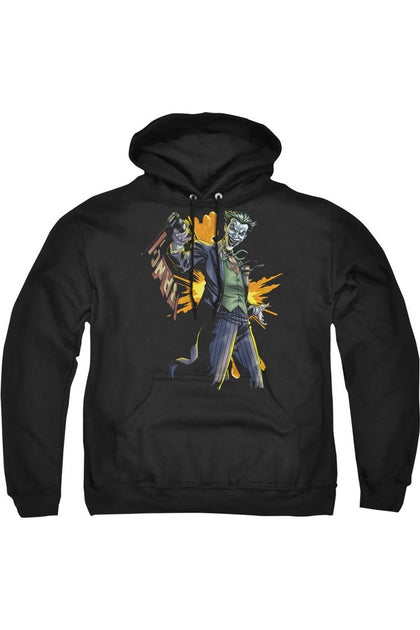 Gildan Batman Joker Bang Adult Pullover Hoodie Black 4XLarge 2