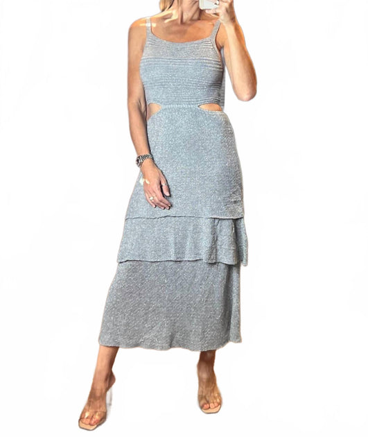 Aurora Paulina Häkelkleid Grau Einheitsgröße 2