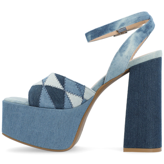 Journee Collection Asherby Sandals Blue US 7 3