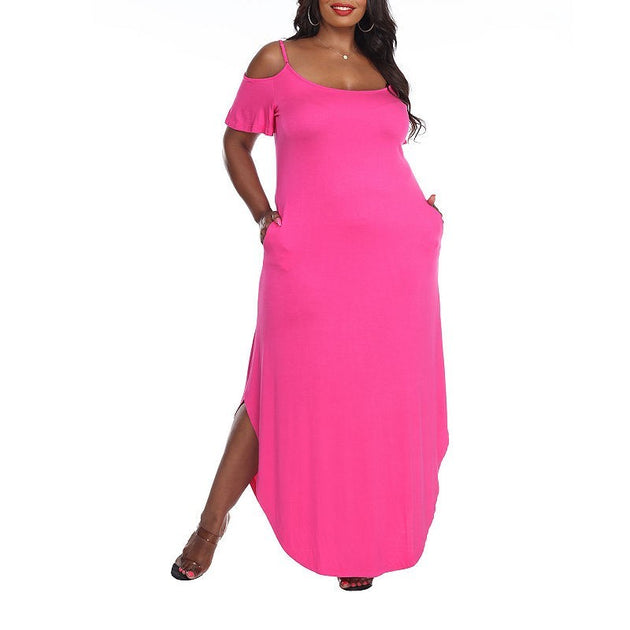 White Mark Lexi Maxi Dress Pink XL 4