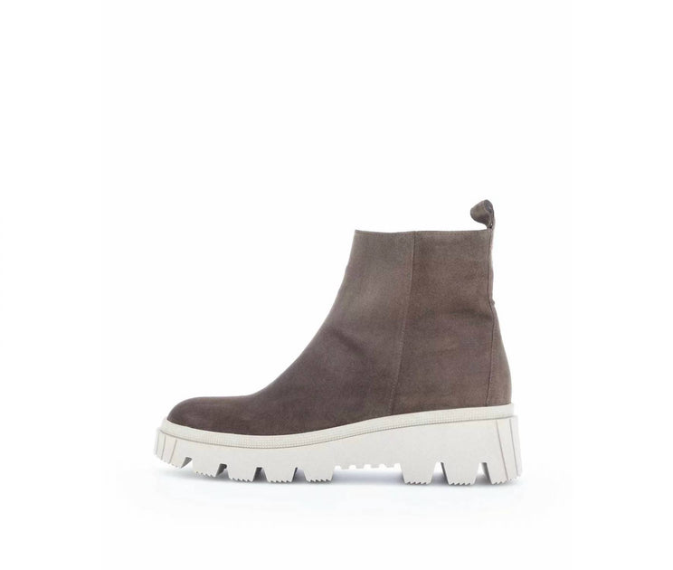 Gabor Chunky Heel Zip Bootie Beige EU 38 3