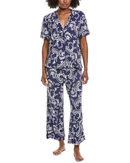 Sanctuary 2pc Top & Pant Pajama Set Blue Medium 2