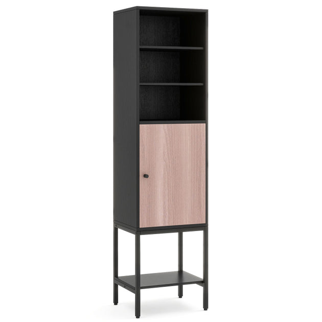 Hivvago Tall Bathroom Storage Cabinet Black 3