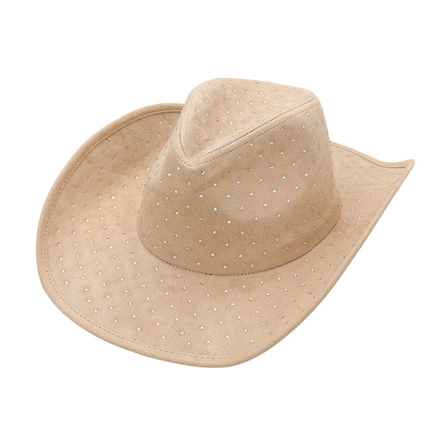 FASHNZFAB Western Cowboy Fedora Hat Beige 3