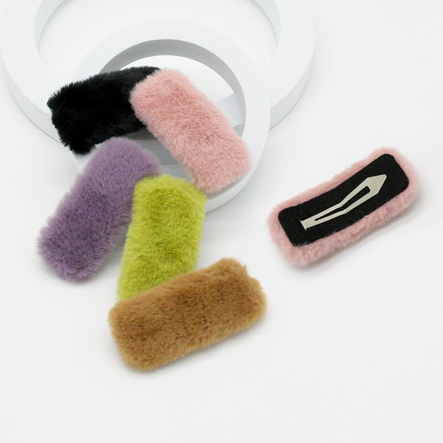 FASHNZFAB Rectangle Snap Hair Clip Brown 3