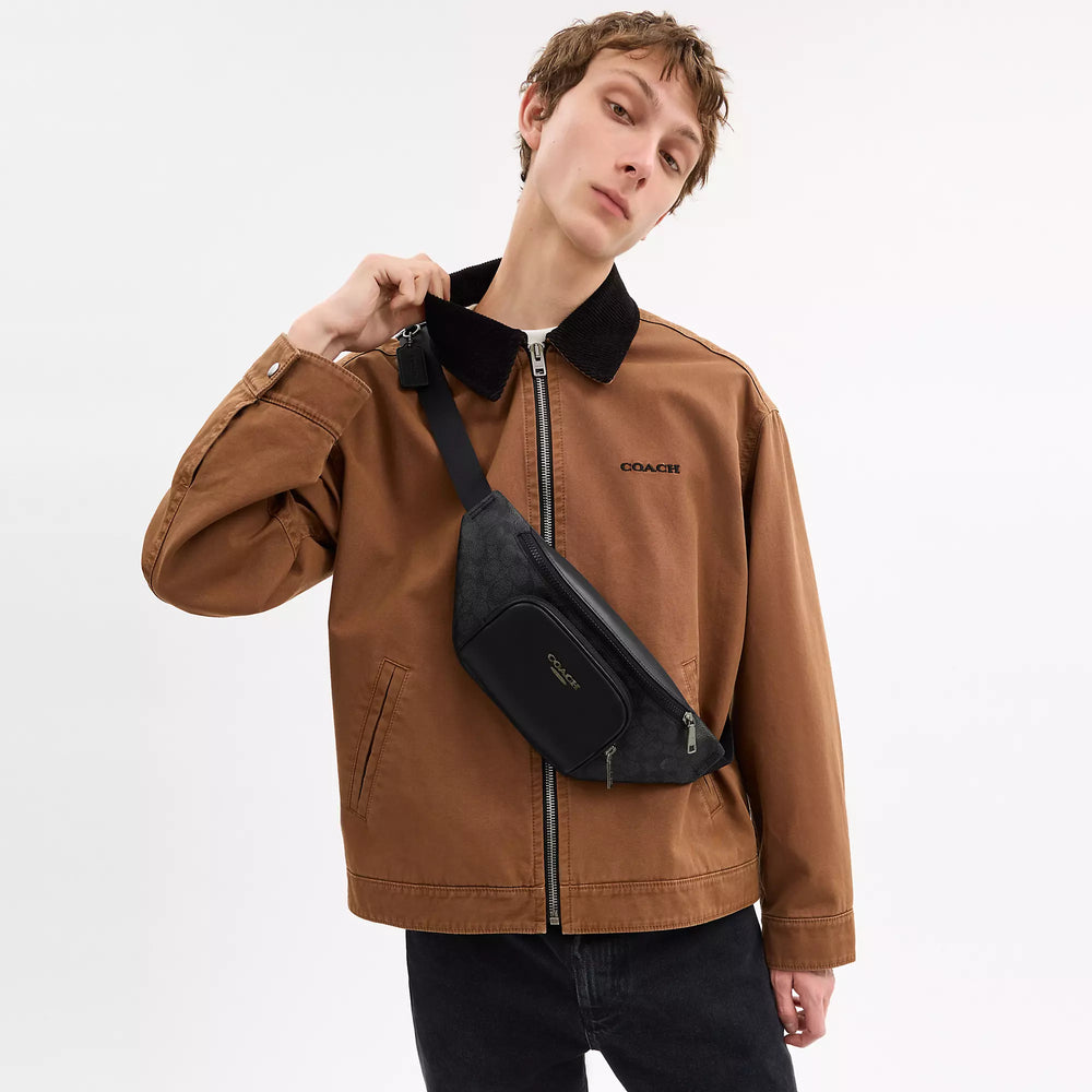 Coach Outlet Racer Small Belt Bag In Signature Canvas | ShopSimon
