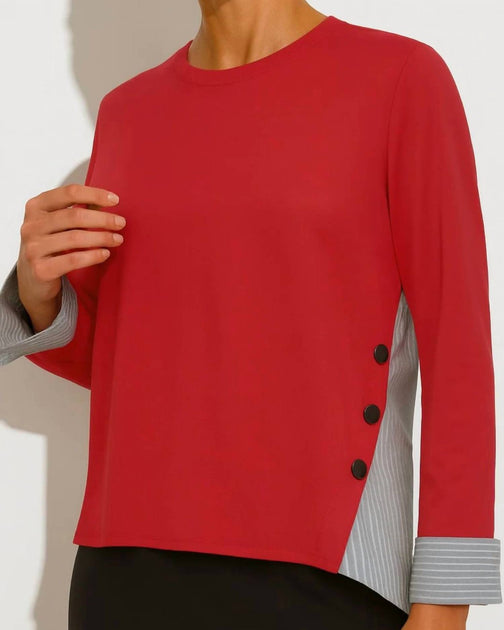 J'Envie Eli Marseilles Duel Fabric Top Red Large 3
