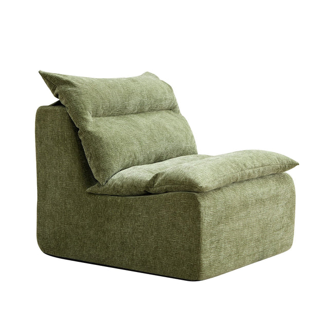 AGAHOME Accent Armless Floor Chair Green 2