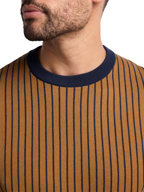 Paul Fredrick Baumwolle Rundhalspullover Braun Small 4