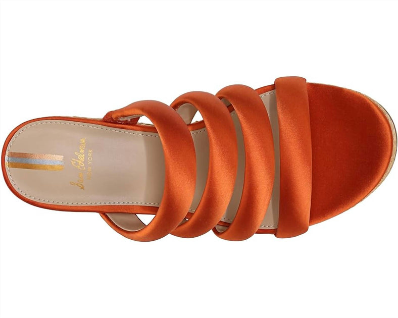 Sam Edelman Yuki Platform Wedge Heel Orange US 7 4