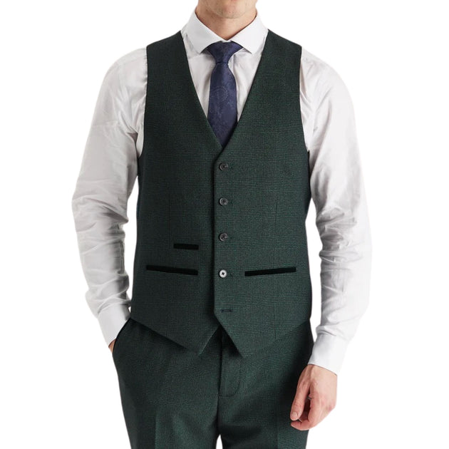 Infinity Men's Suit Waistcoat Green US 50 Regular 4