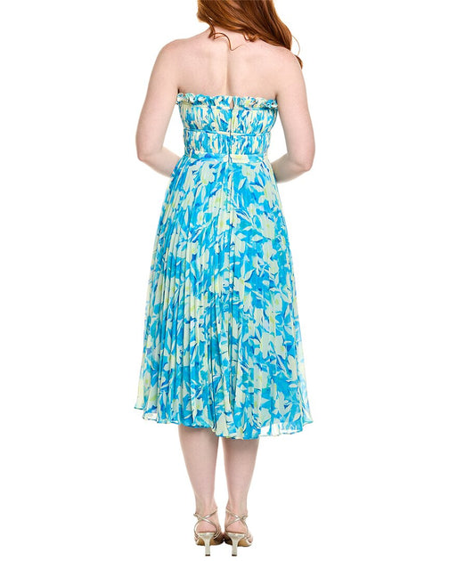 AMUR Scottie Midi Dress Blue US 00 3