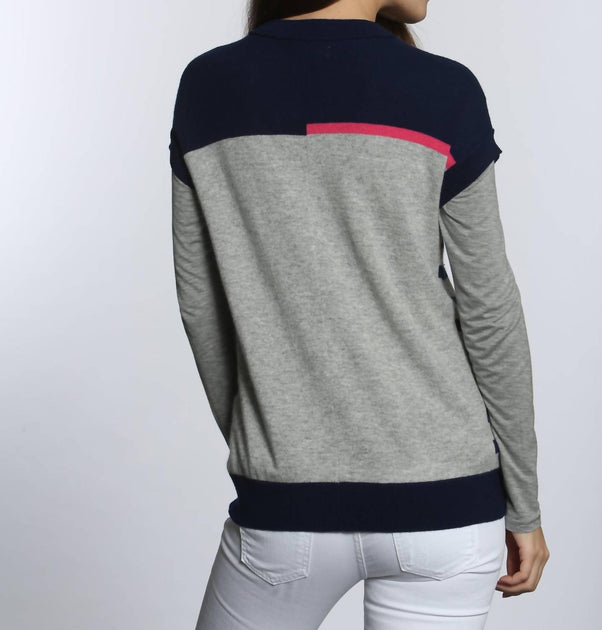 LABEL+thread Damen Strickcardigan mit Streifen Grau XS 3