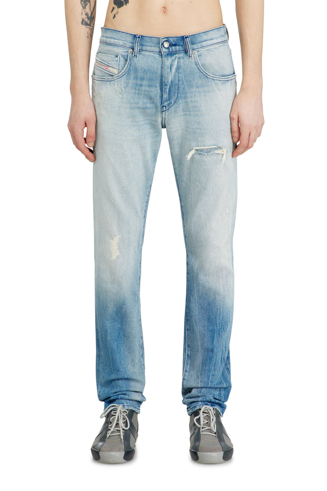 Diesel Slim Jeans Regular Waist 2019 D-strukt, Light Blue, Zip Fly