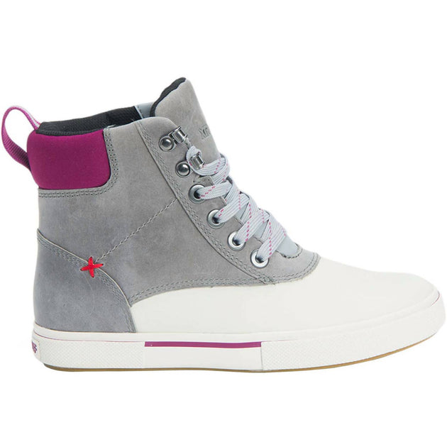 XTRATUF Women's Leather Lace Ankle Deck Boots Grey US 6 4