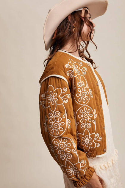 Listicle Best Western Bomber Jacket Brown Large 4