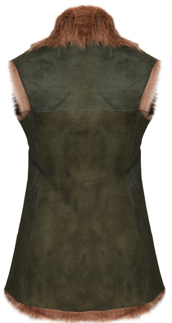 Infinity Toscana Sheepskin Gilet Beige Large 4