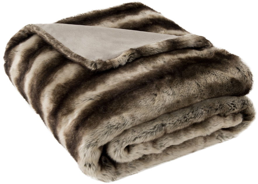 Safavieh Coco Striped Throw White/Brown 3