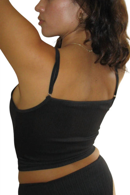 Frankies Bikinis Meg Plisse Bikini Top Black XS 3