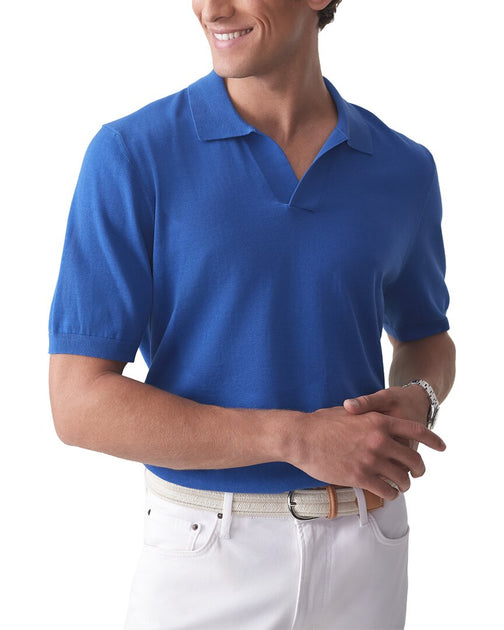 J.McLaughlin Amalfi Polo Sweater Bleu Small 2