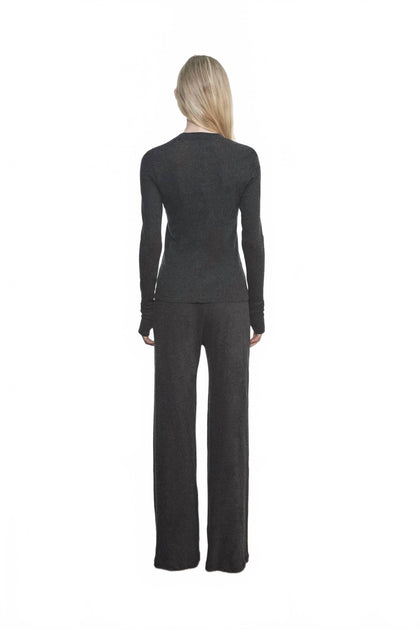 Enza Costa Drawcord Pant Grey Small 3