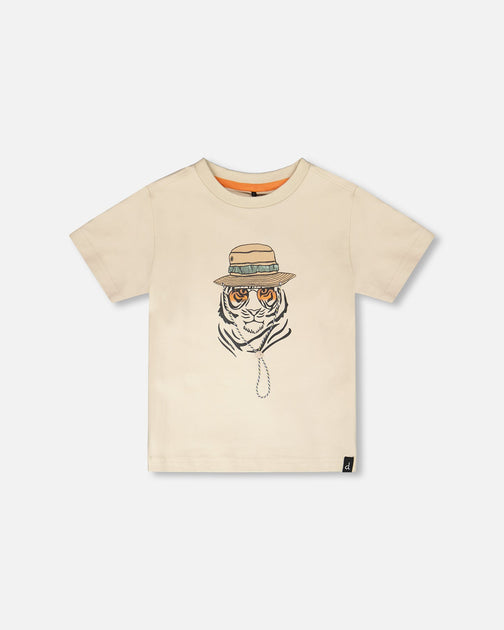 Deux par Deux Short Sleeve T-Shirt Off White US 8 2