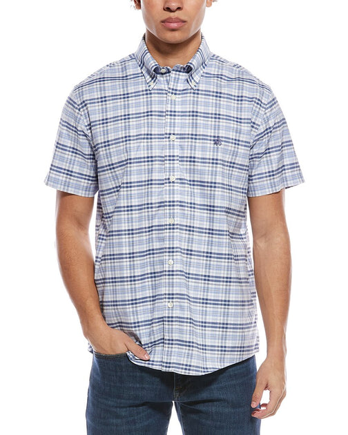 Brooks Brothers Oxford Check Hemd Blau Large 2