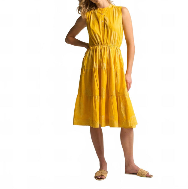 Guadalupe Design Aluna Midikleid Gelb Medium 4