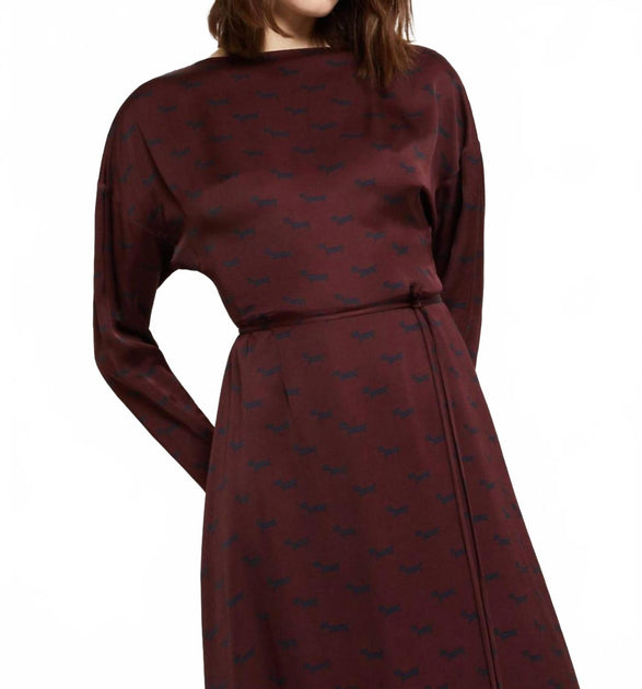Ottod'ame Viskose-Langes Kleid Rot EU 46 4