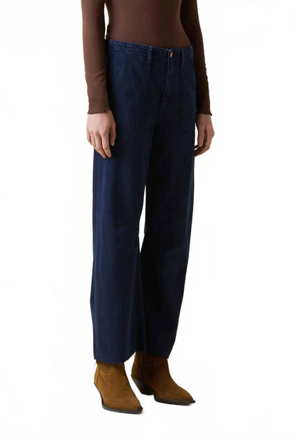 Le Jean Utility Soft Barrel Mid Rise Jeans Blue 29 4