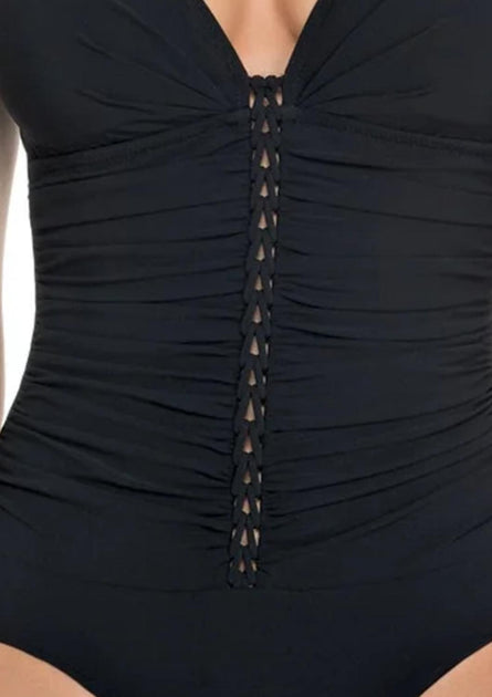 Profile by Gottex Waterfall D Cup One Piece Black 3