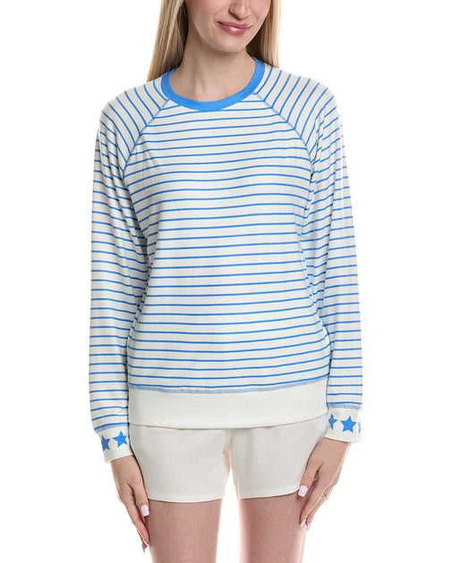 PJ Salvage Blue Star Top White Large 2