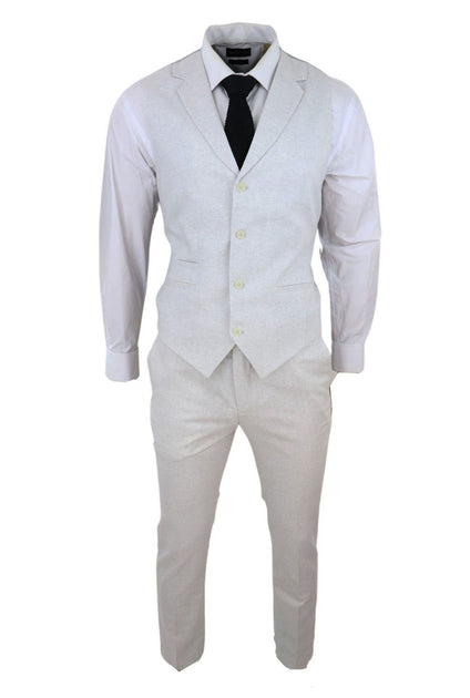 Infinity Summer 2 Piece Suit Linen Grey US 44 Regular 3