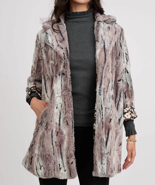 Uncle Frank Faux Mountain Fox Coat Silver XSmall 3