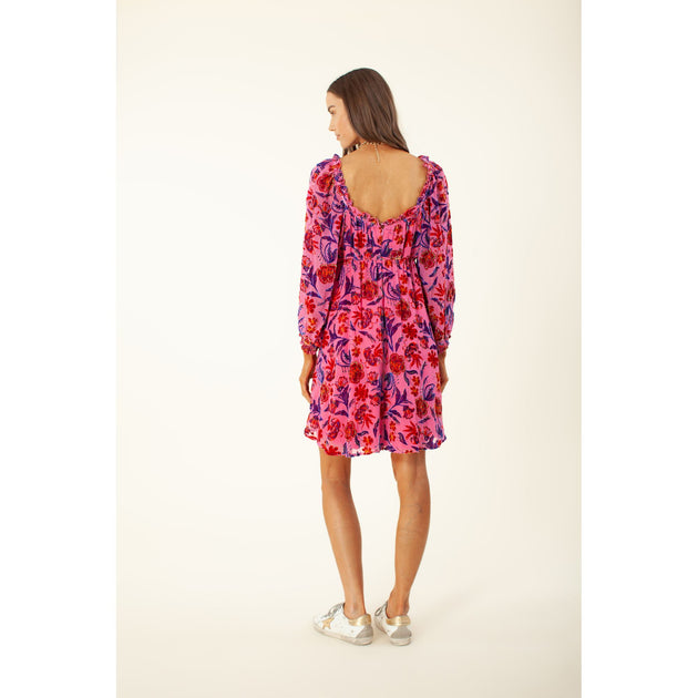 HALE BOB Narva Velvet Burnout Dress Blue XS 3