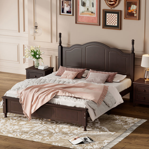 Streamdale Furniture Streamdale Queen Size Wood Platform Bed Frame