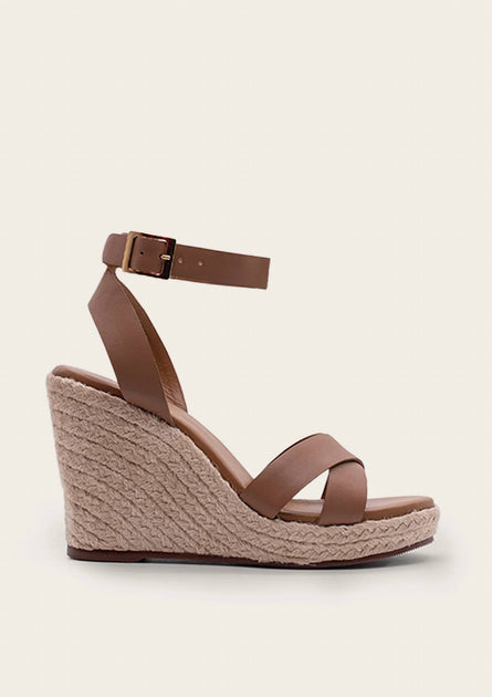 KAANAS Abelia Wedge Sandal Beige US 10 3