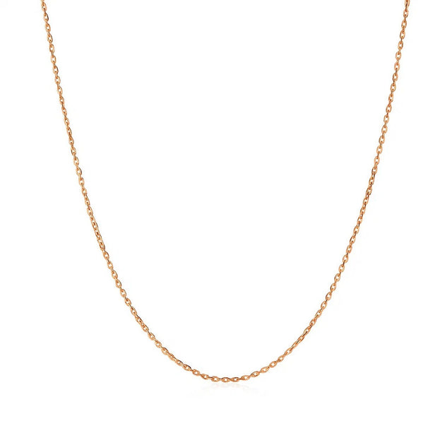 FASHNZFAB Cable Link Chain Rose Gold 1.10mm US 18 3