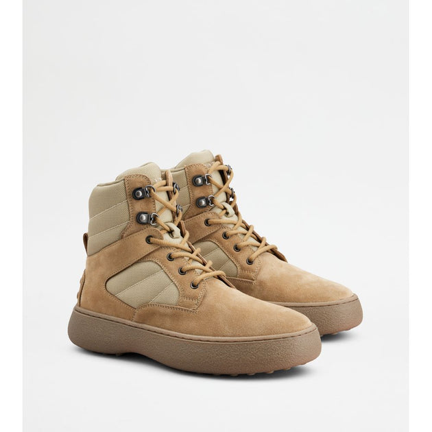 Tod's W. G. Lace-up Ankle Boots Beige UK 7 3