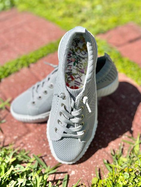 Blowfish Wistful Weave Sneaker Grey US 7.5 2