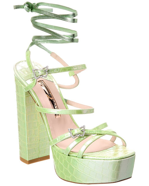 Sophia Webster Venus Leather Platform Sandal Purple EU 37 2