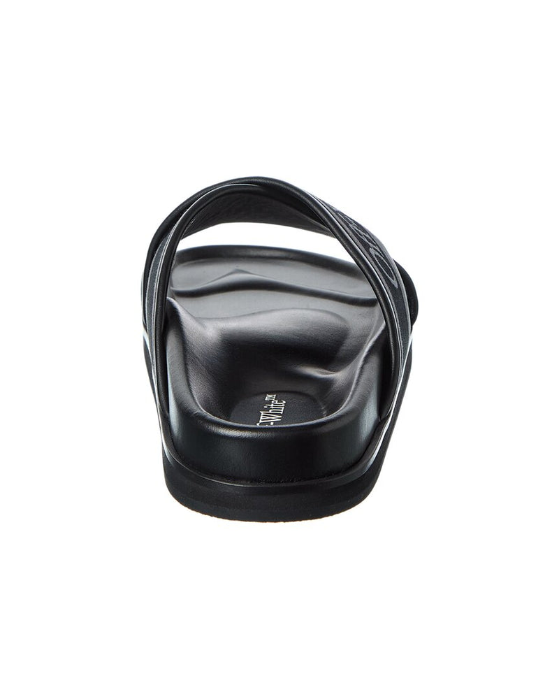 OFF WHITE Off-White Cloud Criss Cross Canvas & Leather Slide  display picture 1