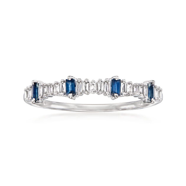 Ross-Simons Diamond Sapphire Stackable Ring Blue US 5 2