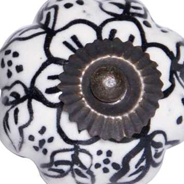 Hivvago Knob White Black Gold 12 Pack 4