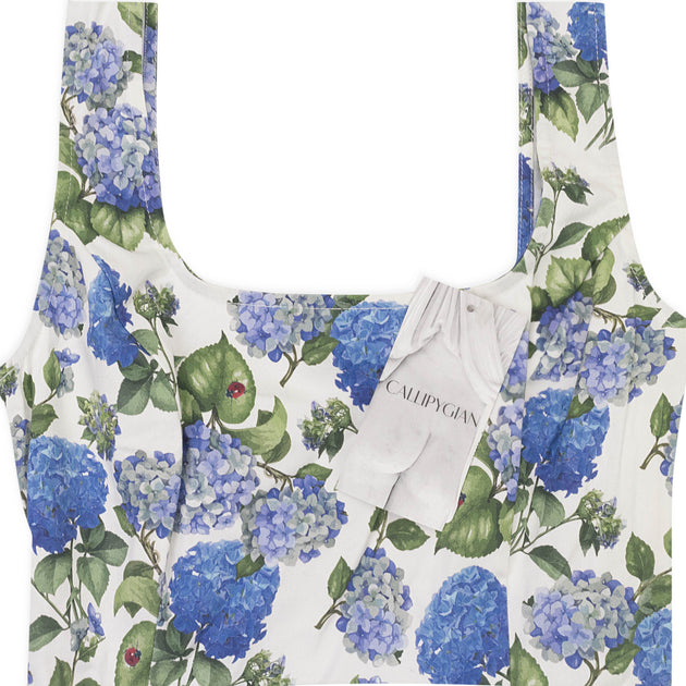 Callipygian Floral U-Neck Pencil Sun Dress Blue US 0 4