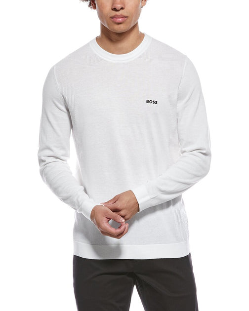 Hugo Boss Momentum Lite Crewneck Sweater White Medium 2